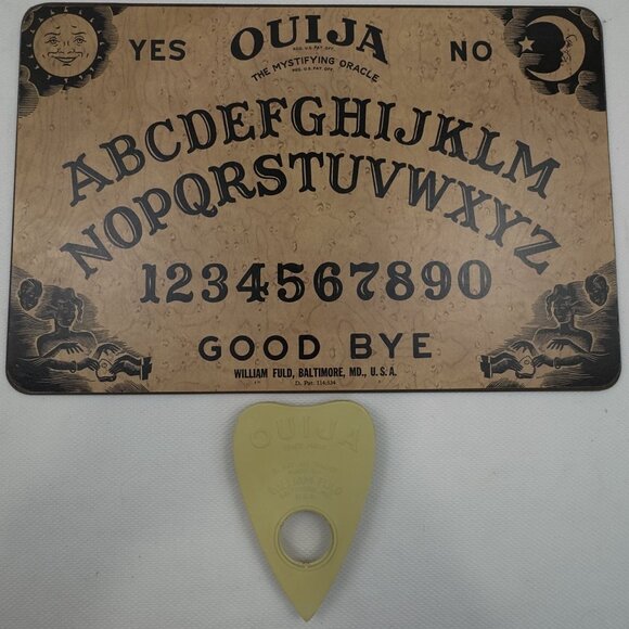 Vtg William Fuld Ouija Board 1950s Mystifying Oracle Talking Board USA Pre-PB - Picture 4 of 16